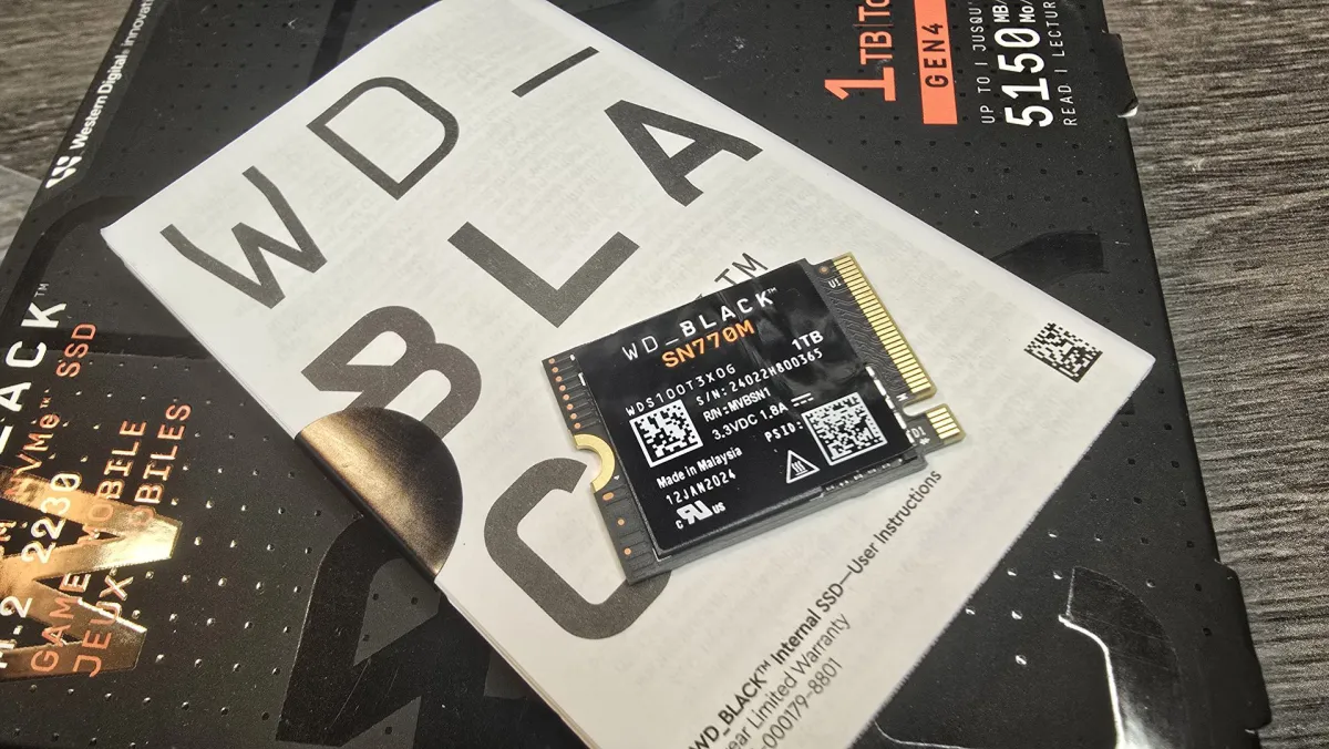 WD Black SN770 1TB NVMe M.2 SSD