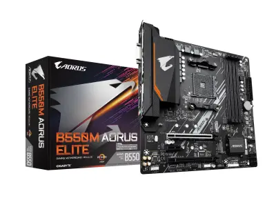 Gigabyte B550M AORUS Elite AMD Socket AM4 Micro ATX DDR4-SDRAM,, Realtek GbE LAN