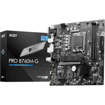 MSI PRO B760M-E DDR4 Motherboard, Micro-ATX - Supports Intel 14th, 13th & 12th Gen Core Processors, LGA 1700 - DDR4 Memory