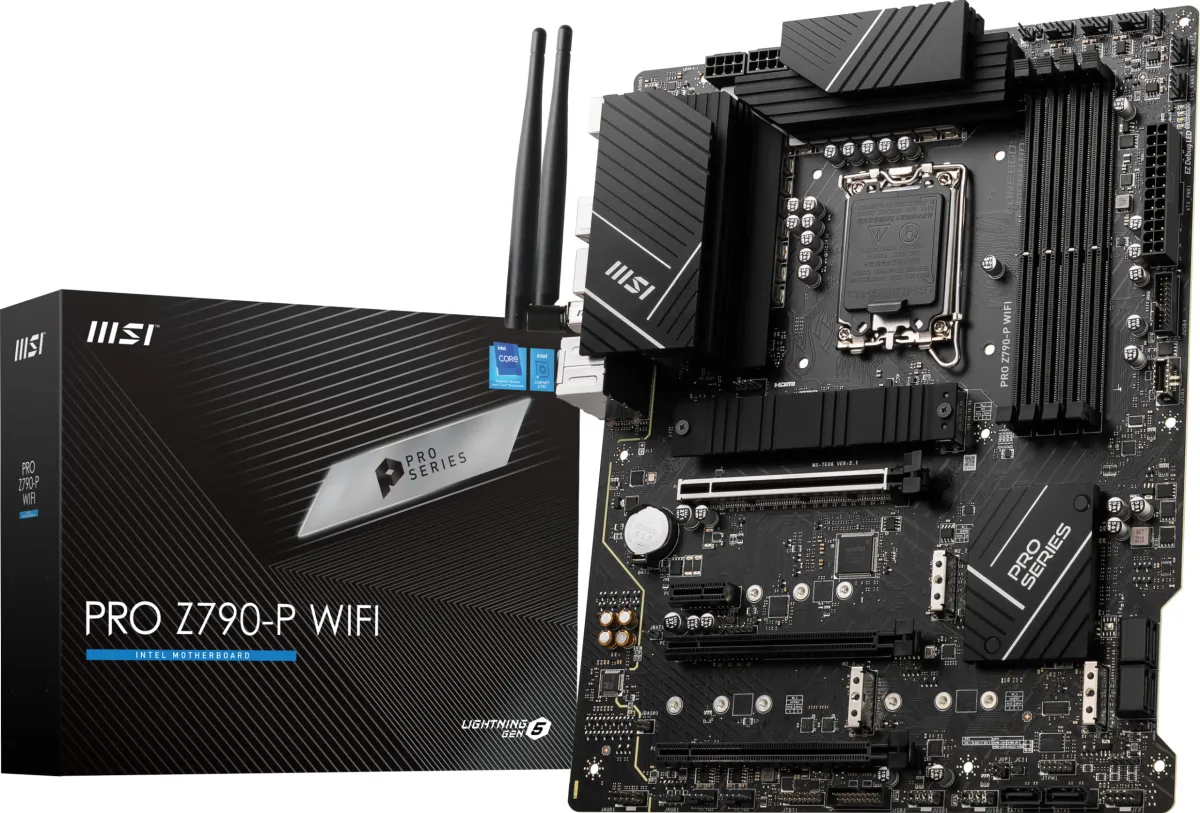 MSI PRO Z790-S WiFi ProSeries Motherboard, Supports 12th/13th/14th Gen Intel Processors, LGA 1700, DDR5, ATX