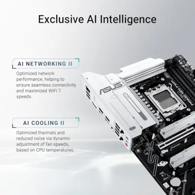 ASUS PRIME X870-P WIFI ATX Motherboard, AMD X870 Chipset, 4x DIMM DDR5 Slots, 192GB Max Memory, Realtek 2.5Gb Ethernet