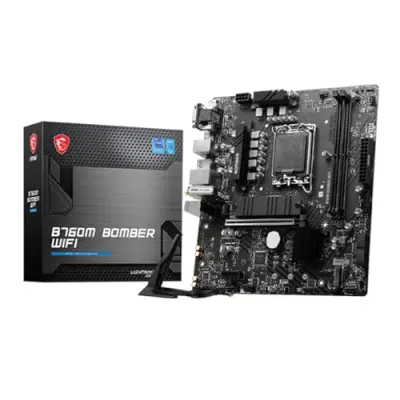 MSI B760M Bomber , Micro-ATX - Supports 14th/13th/12th Gen - DDR5 6400MHz/MAX, M.2 Gen4 Slot