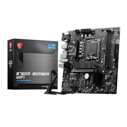 MSI B760M Bomber , Micro-ATX - Supports 14th/13th/12th Gen - DDR5 6400MHz/MAX, M.2 Gen4 Slot