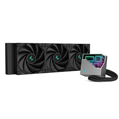 DeepCool LT720 Liquid Cooler 360mm Multidimensional Infinity Mirror ARGB Block 300w TDP 4th Gen Dual-Chamber Pump 3100RPM AIO Cooler Anti-Leak Tech