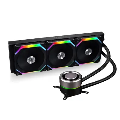 Lian Li GALAHAD AIO 360 RGB UNI FAN SL120 EDITION BLACK - Dual 120mm Addressable RGB Fans AIO CPU Liquid Cooler