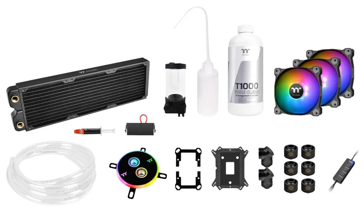 Thermaltake Pacific C360 DDC Res/Pump 5V Motherboard Sync Copper Radiator Soft Tube Liquid Cooling Kit