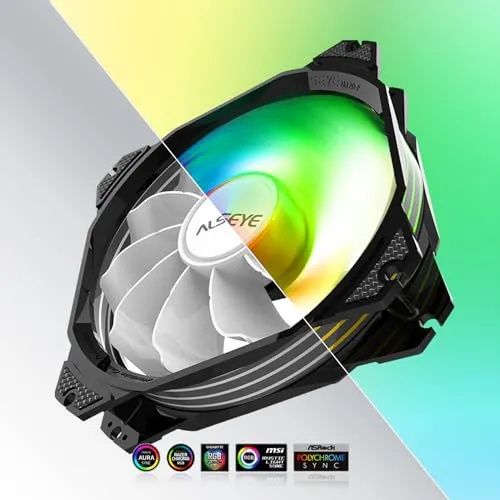 ALSEYE M120D ARGB CPU Air Cooler, 4 Direct Contact Heatpipes, Dual ARGB Fans - White