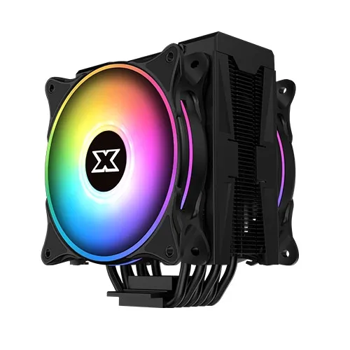 Xigmatek Windpower Pro (Black Anodize Finish,Twin AT120 ARGB Fan - ARGB LED Top Cover,Reinforced Metal Backplate)