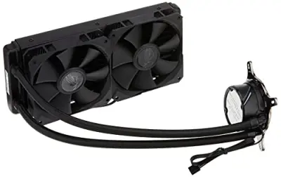 ASUS ROG Strix LC 240 RGB AIO Liquid CPU Cooler 240mm Radiator, Dual 120mm 4-Pin PWM Fans with Fanxpert Controls