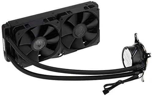 ASUS ROG Strix LC 240 RGB AIO Liquid CPU Cooler 240mm Radiator, Dual 120mm 4-Pin PWM Fans with Fanxpert Controls