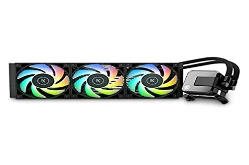 EK AIO Elite 360mm D-RGB All-in-One CPU Liquid Cooler, Water Cooling Computer Parts, 120mm Fan, Intel 115X/1200/2066, AMD AM4, AM5