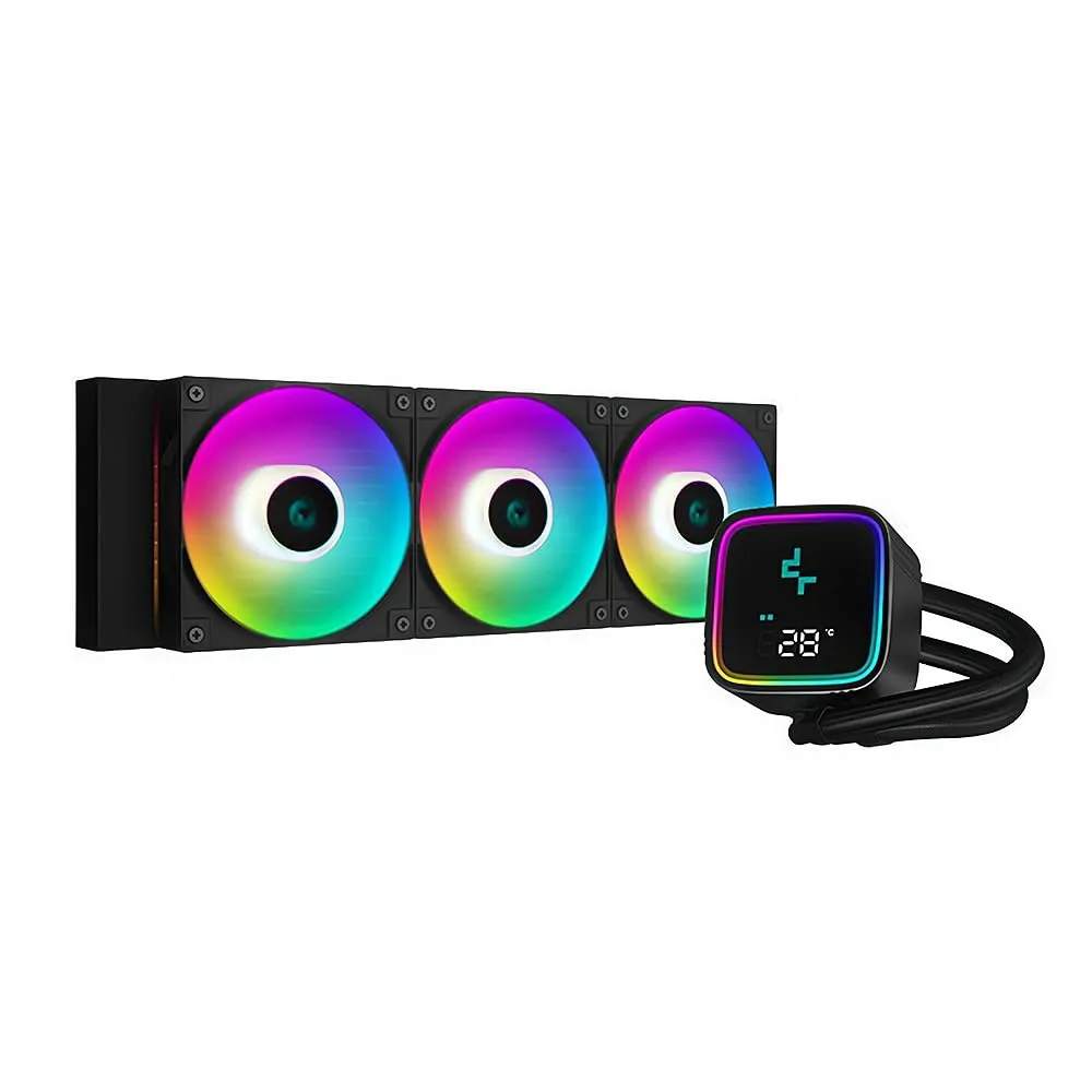 DeepCool LS720 SE Digital 360mm Liquid Cooler with A Status Display - Black
