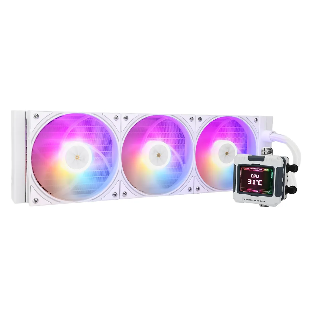 DeepCool LS720 SE Digital 360mm Liquid Cooler with A Status Display - White