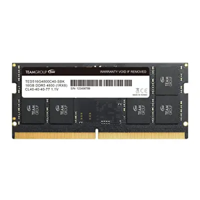 TEAMGROUP Elite SODIMM DDR5 32GB 4800MHz CL40 Non-ECC Unbuffered 1.1V 262 Pin Laptop Memory Module Ram