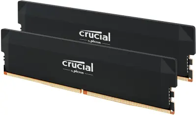 Crucial Pro DDR5 RAM 64GB Kit (2x32GB) 6000MHz CL40, Overclocking Desktop Gaming Memory, Intel XMP 3.0 & AMD Expo Compatible