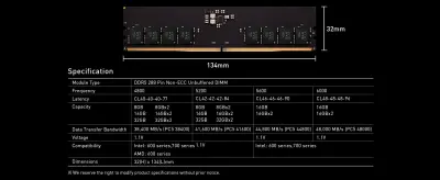 TeamGroup Elite DDR5 16GB (1x16) 5600MHz - Laptop