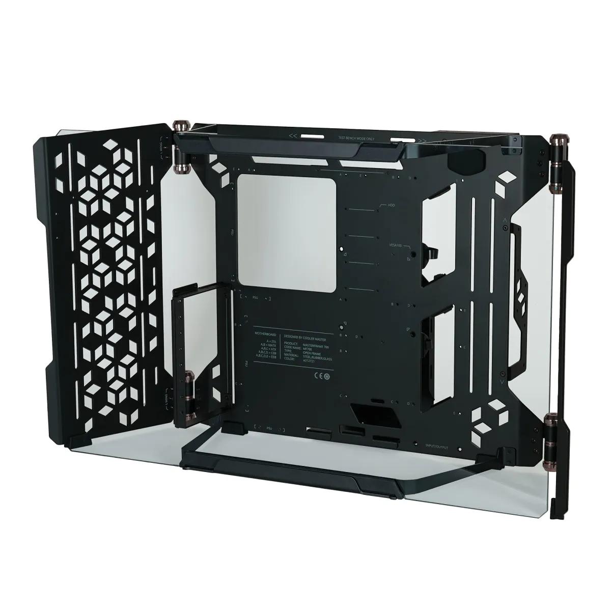 Cooler Master MasterFrame 700 Customizable Open-air Frame PC Case, Convert Between a Showcase PC Chassis