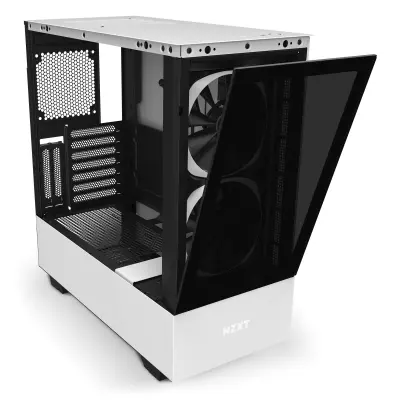 NZXT H710 - ATX Mid Tower PC Gaming Case, Front I/O USB Type-C Port, Cable Management System, Water-Cooling Ready - White/Black