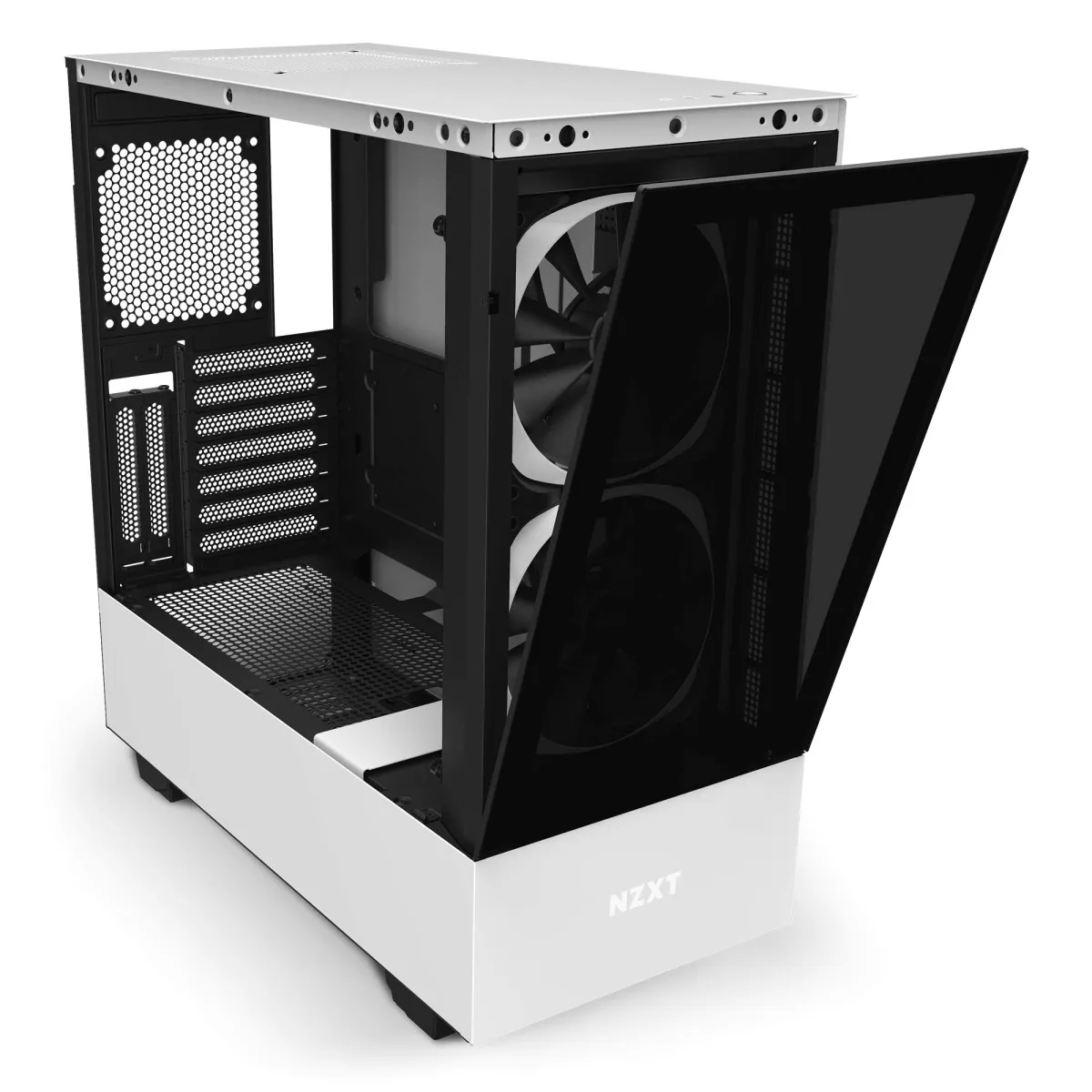 NZXT H710 - ATX Mid Tower PC Gaming Case, Front I/O USB Type-C Port, Cable Management System, Water-Cooling Ready - White/Black
