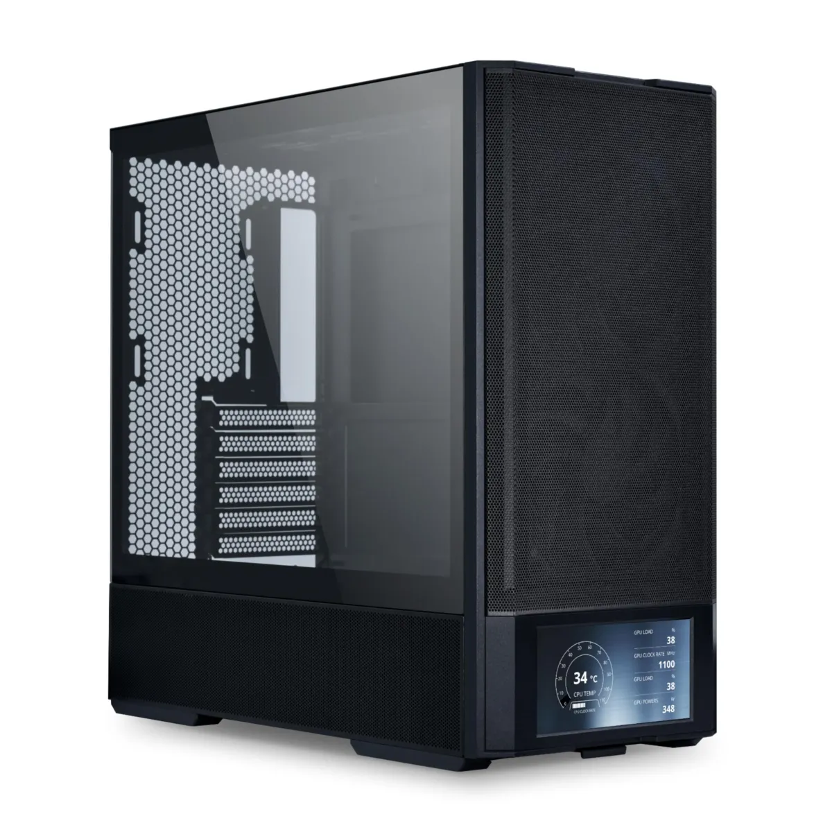Lian Li LANCOOL 205M Mesh RGB Gaming PC Case, Micro-ATX, Tempered Glass, Mesh Front Panel, 140mm Fans - Black