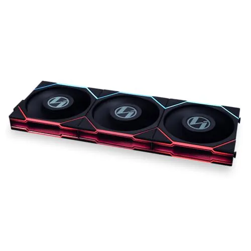 Lian Li O11D XL ROG Certified, Full Tower (Black) + Lian Li UNI Fan TL LCD 120 - 2*Triple Pack - ARGB Fan -FDB Bearing- Daisy-Chain Style - Dual Zone Lighting Effects (Black)