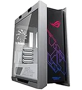 Asus ROG Strix Helios GX601 RGB Mid-Tower Computer Case for up to EATX Motherboards, Smoked Tempered Glass, Four Case Fans - White