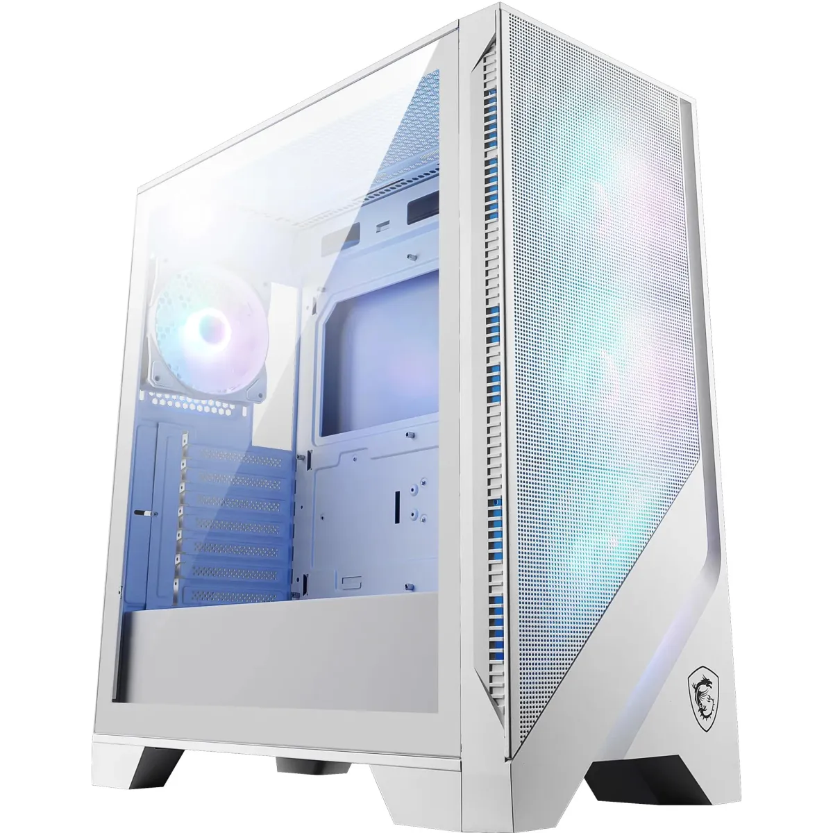 MSI MAG FORGE 320R AIRFLOW Mid-Tower PC Case, ATX Capacity, RTX 40 GPU Support, ARGB Fans, Magnetic Dust Filters, Tempered Glass, 1-6 ARGB Control Board