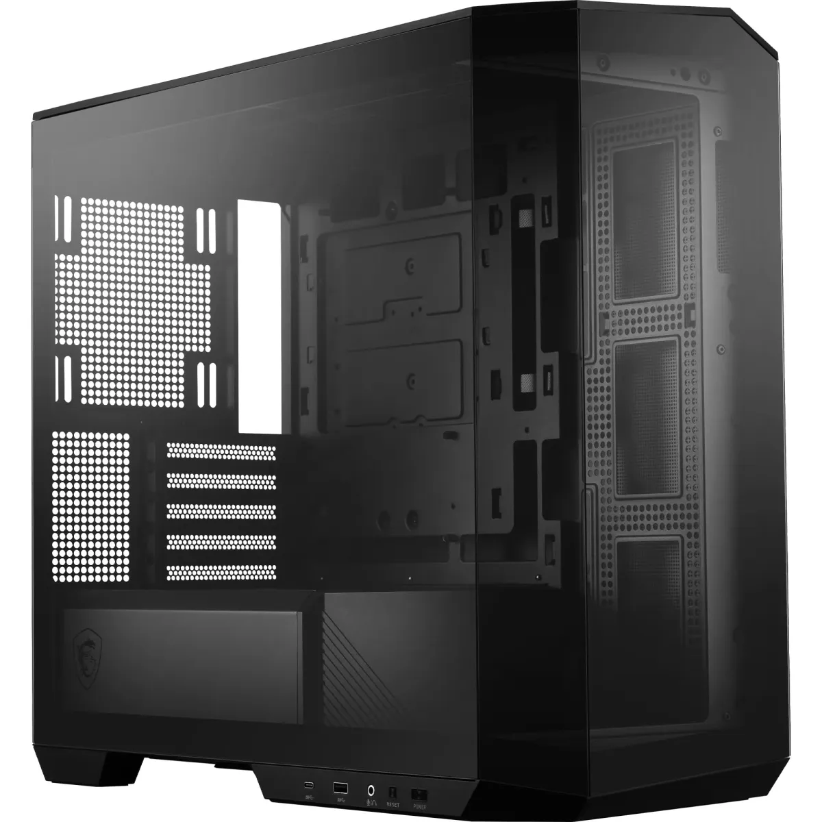 MSI PAG FORGE M100L Mini Tower With 4 RGB Fans, Micro ATX Motherboard, Tempered Glass  - Black