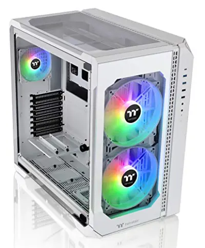 Skyrim S3 paanoramic Sunroof Chassis with 7 RGB Fans , ATX/M-ATX/ITX, S/360 Radiator, GPU S/400MM Length - White