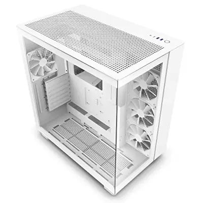 Lian Li O11 VISION COMPACT With 2 top panel options: mesh or tempered glass - White