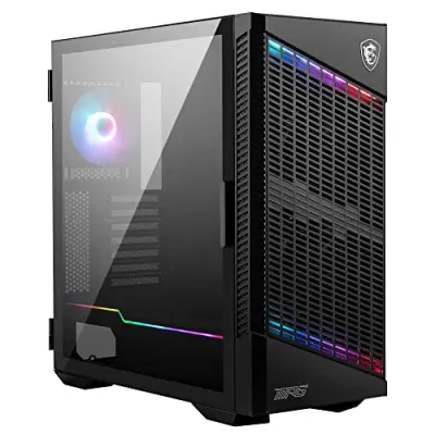 MSI MPG Velox 100L Airflow Premium Gaming With 4 Fans, System Airflow, Side Air Vents, 360mm Radiator Support, Type-C - Black
