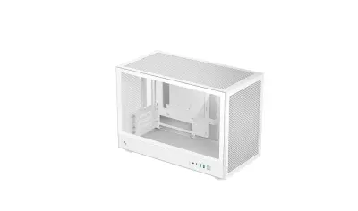 DeepCool CH260 Micro-ATX Computer Case, Up to 360mm Radiator, Up to 6x 120mm Fan Support, Tempered Glass Side Panel, Wraparound Mesh Panels - White