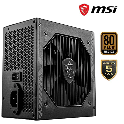 MSI MAG A650BN Gaming Power Supply 80 Plus Bronze Certified 650W Compact Size - ATX - Used No Box