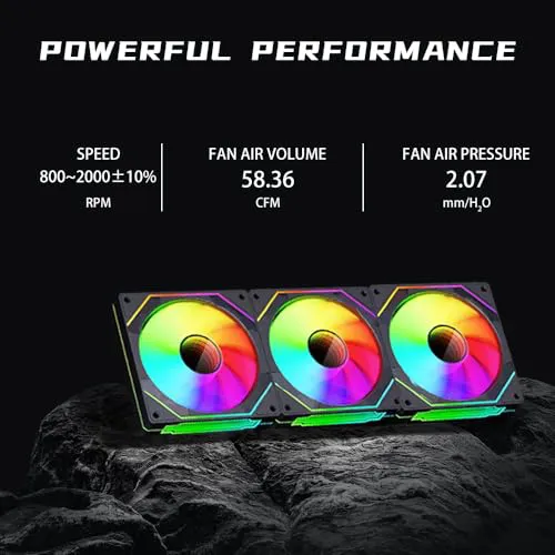 Prism Pro Fan 4RS -1200 Forward - Black