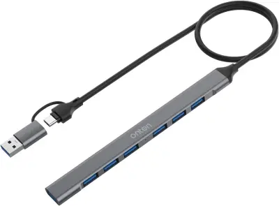 USB-C & USB 3.0 -7 Port Spliter  Onten UCA9702