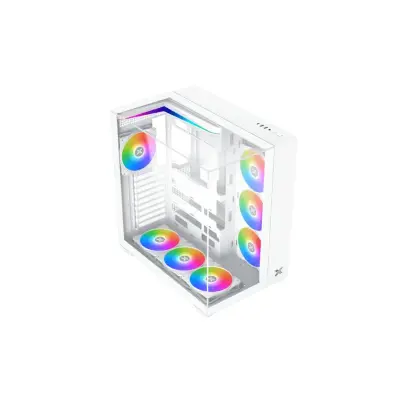 Case ATX Xigmatek Aqua V Artic - White, 7 Fan