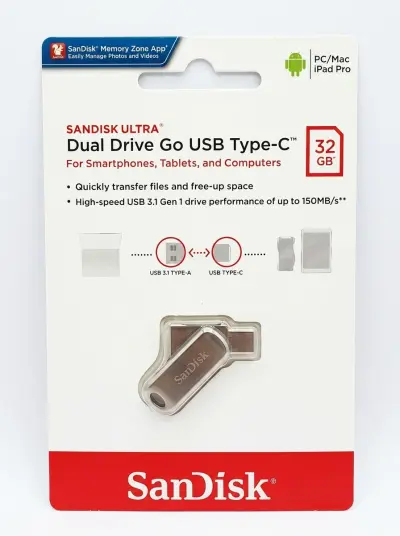 Sandisk Dual Flash USB-C & USB 3.1- 32G