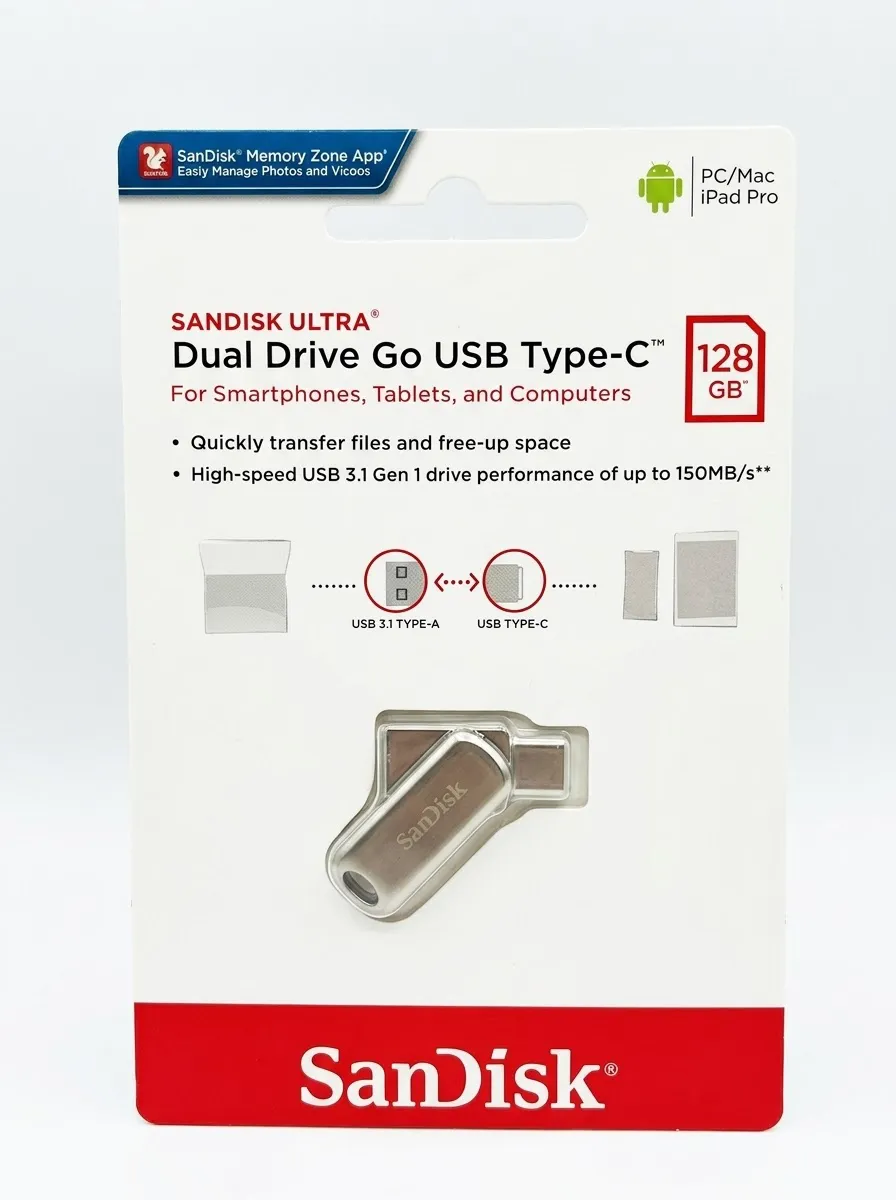 Sandisk Dual Flash USB-C & USB 3.1- 128G