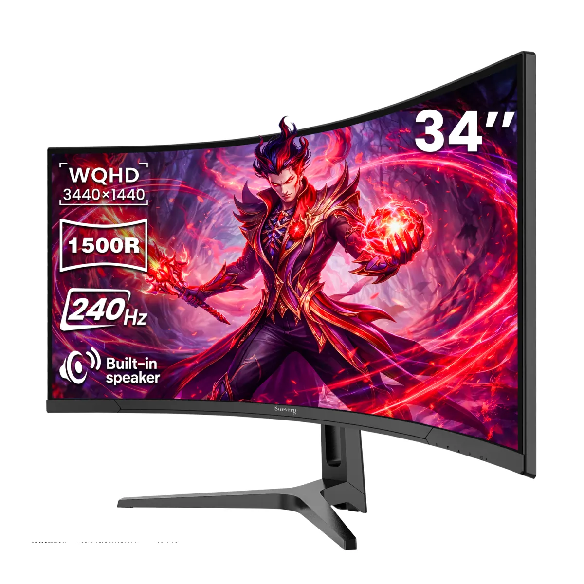 Amzfast AMZG34C5Q Pro/240Hz/Curve/IPS/2K/Wall Mount/1ms