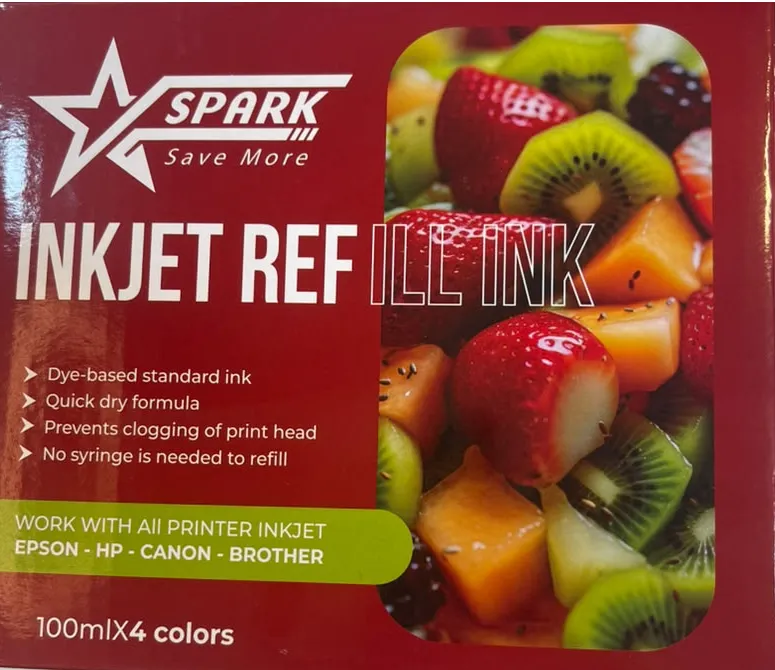 Refill Ink Spark 4 Color Jocker 100ml EP-Canon-HP-Brother