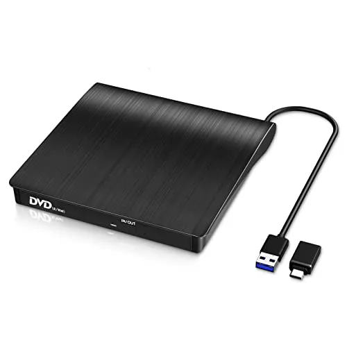 DVD Writer External USB 3.0 and Type-C