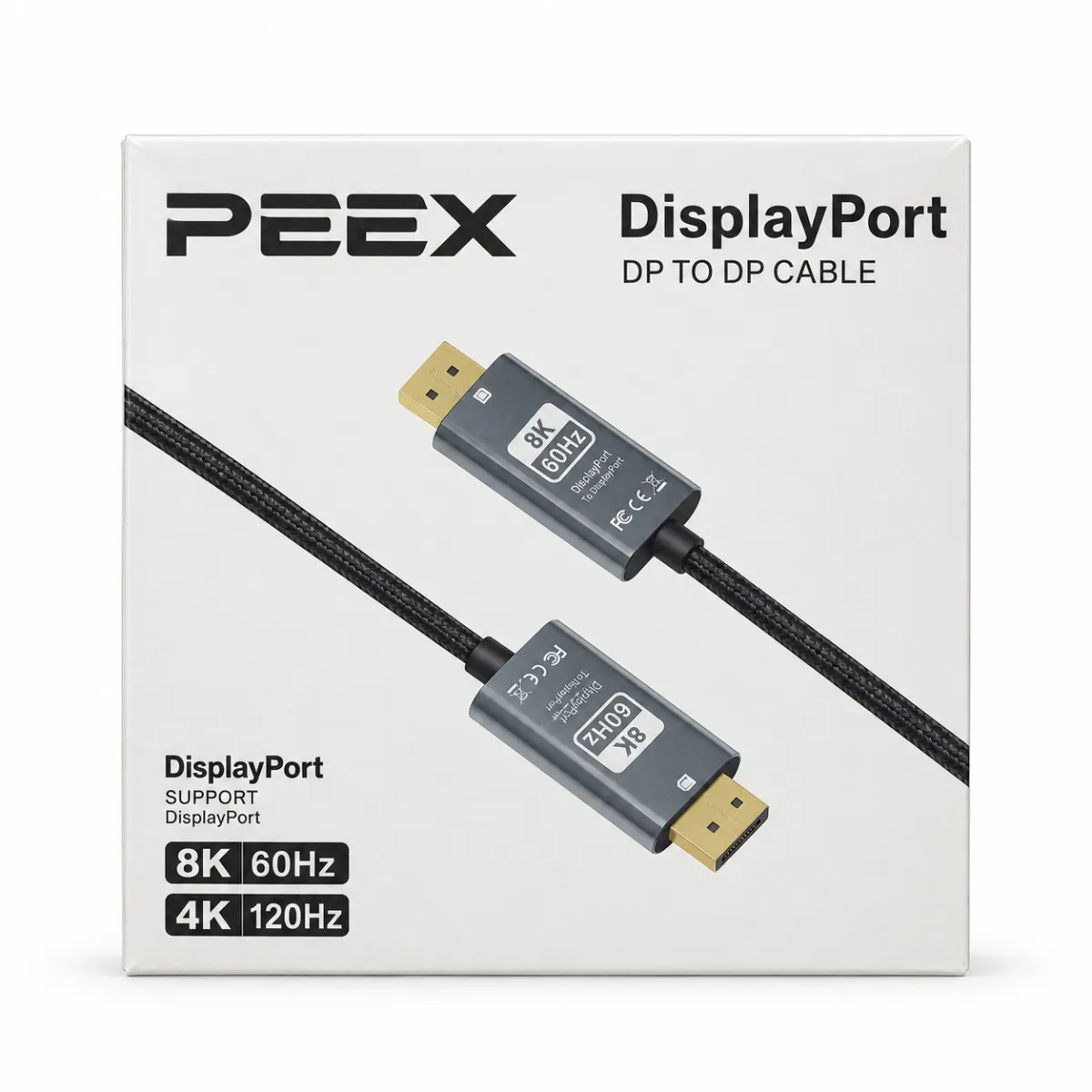 Cable PEEX DisplayPort To DisplayPort 2M-8k/60Hz