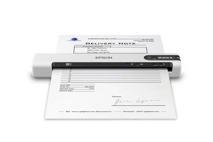 Epson Scanner WorkForce DS-80W Wireless Portable Battery