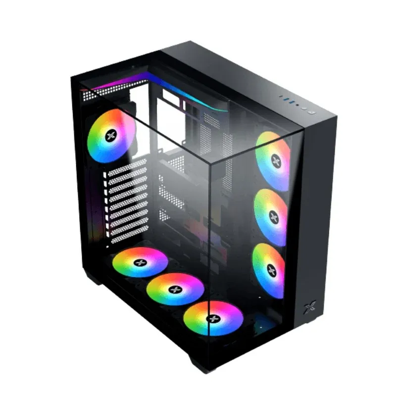 Case ATX Xigmatek Aqua V - Black, 7 Fan