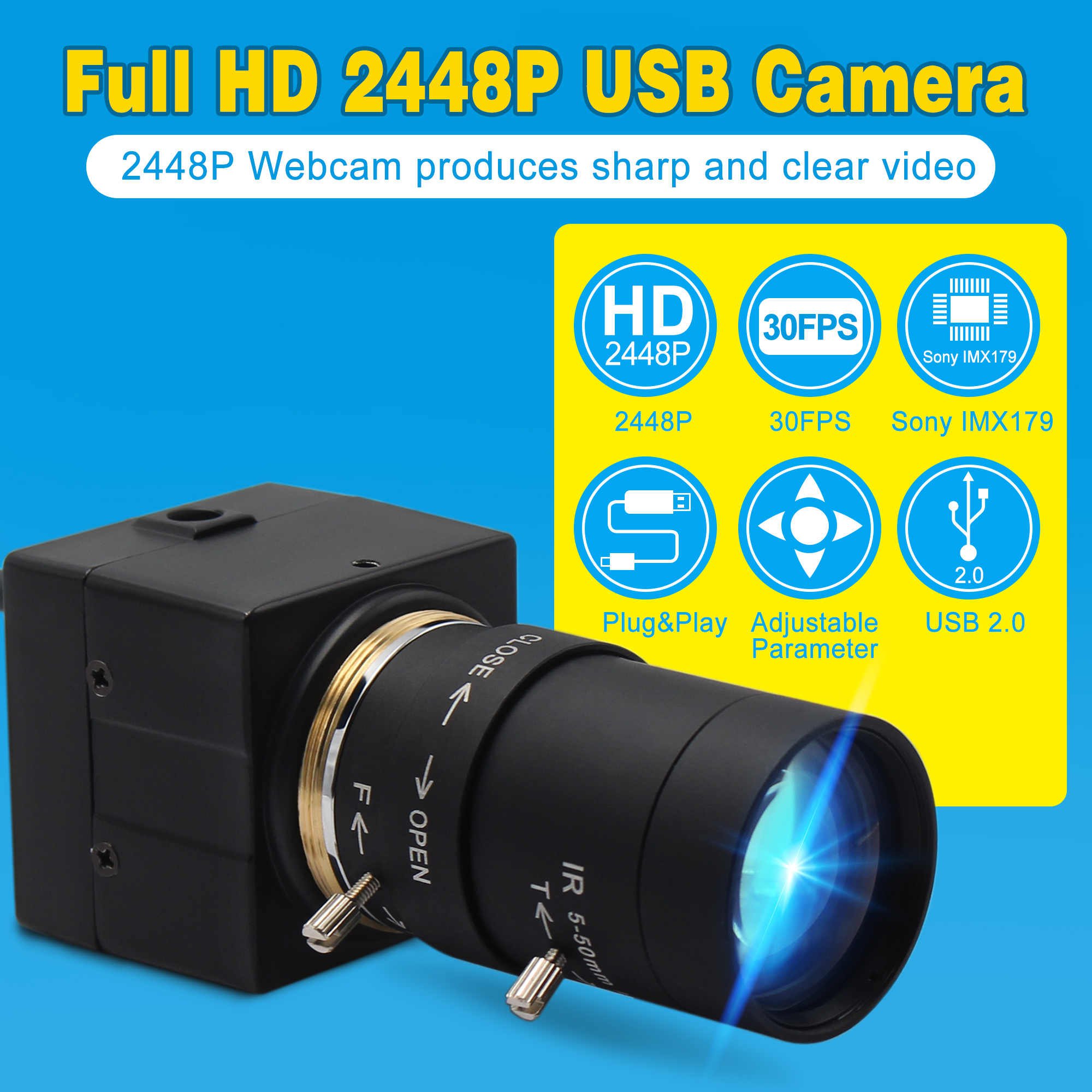 Webcam 8MP 3264x2448
