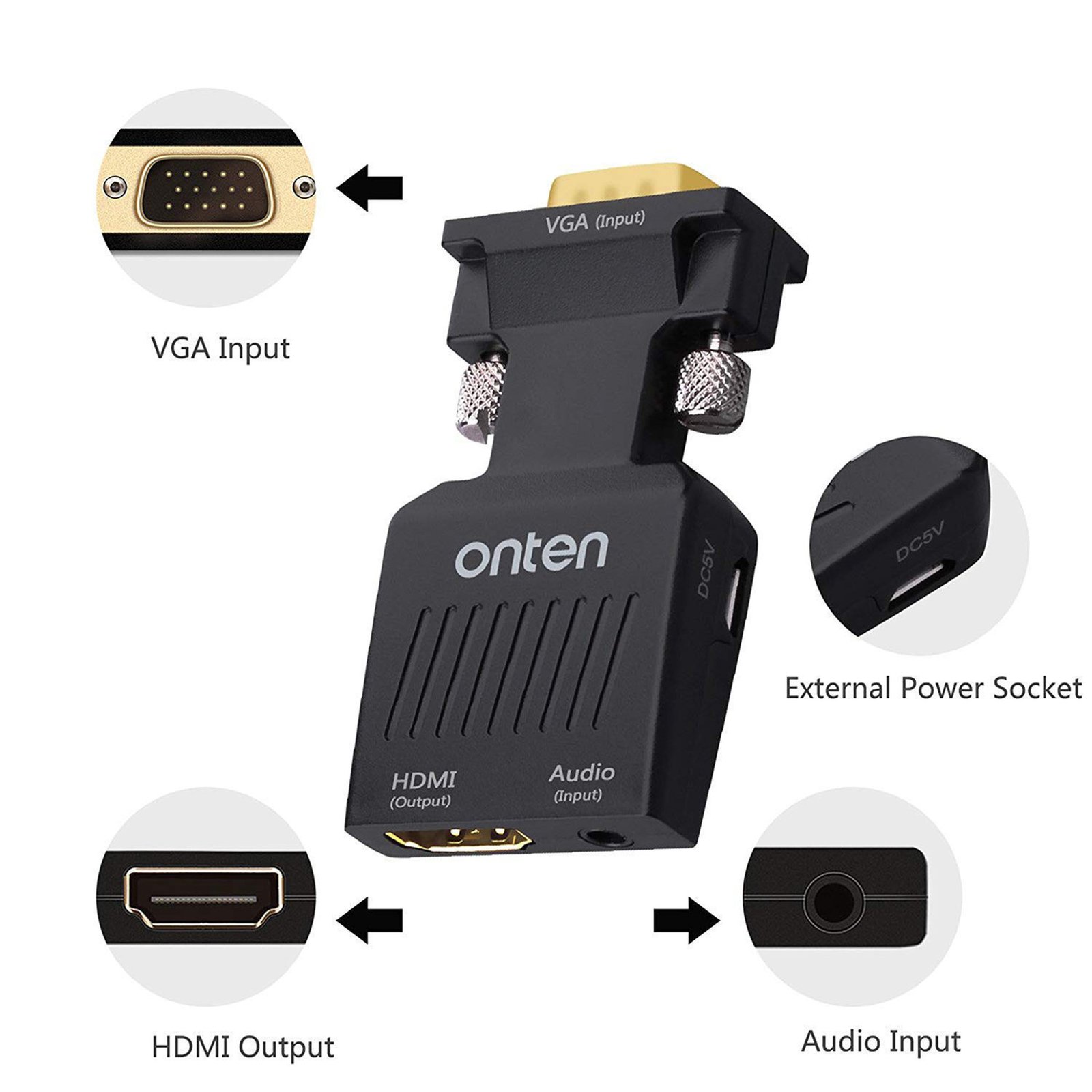 VGA to HDMI Adapter Onten ONT-7508