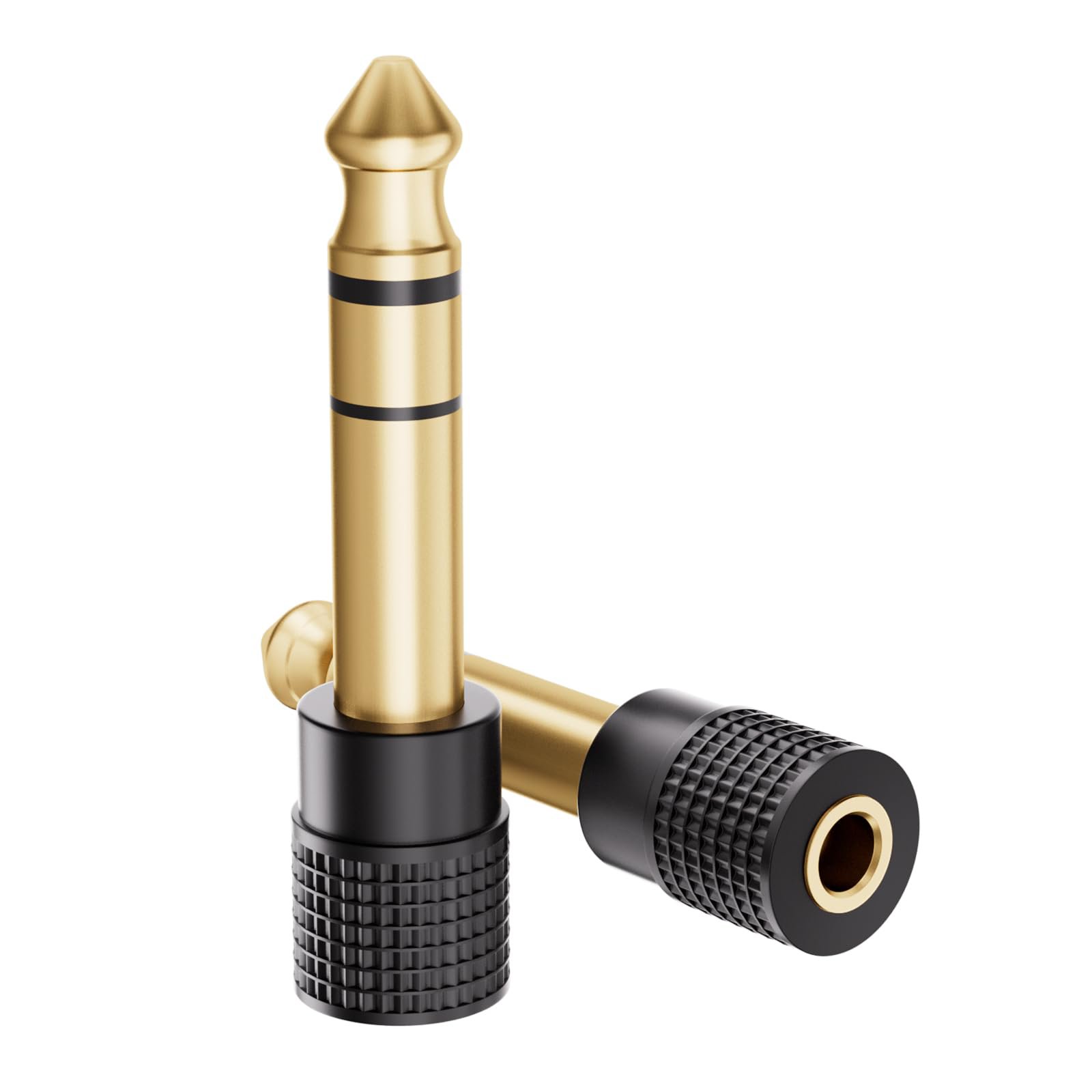 Microphone Adapter Female 3.5mm to Male 6.5mm Jack Gold
