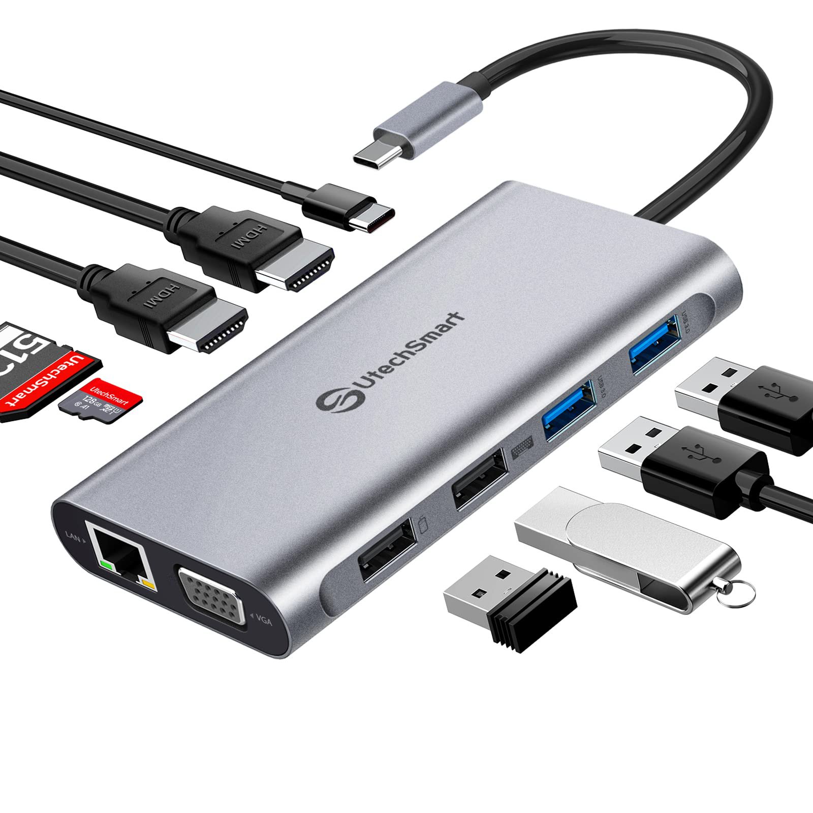 Type-C Hub 12 in 1 UtechSmart