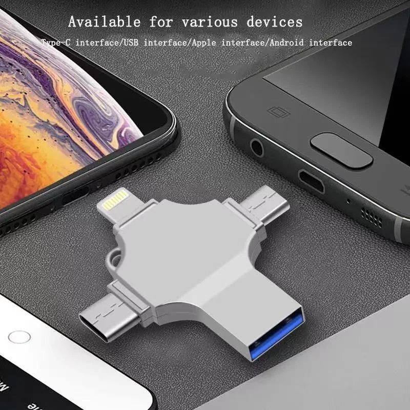 Flash Memory 32GB USB/iPhone/Type-C/Micro