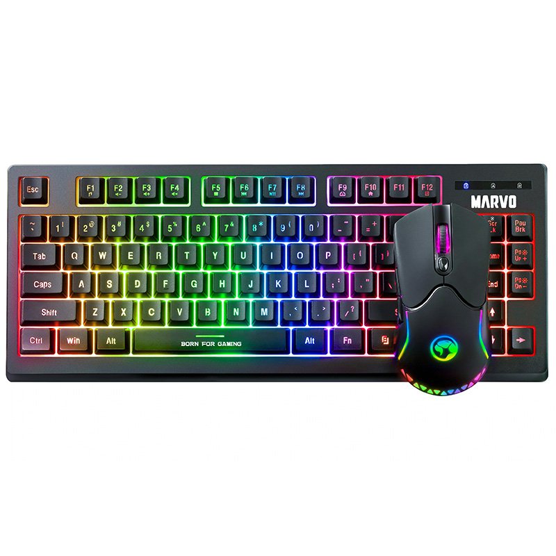 Keyboard and Mouse Wireless RGB Marvo KW516